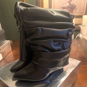 Azaela Wang Zumma Black Heeled boots